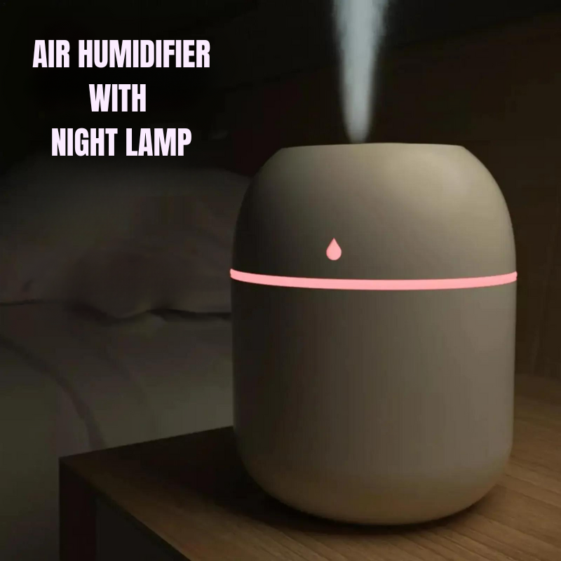 PORTABLE AIR HUMIDIFIER WITH NIGHT LAMP - AROME DIFUSER